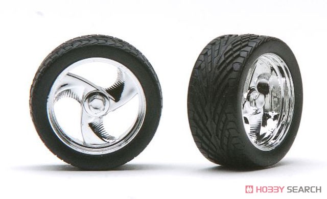 `TRI-BLADES` ホイール クロームメッキ仕様 タイヤ付4本セット (アクセサリー) 商品画像1
