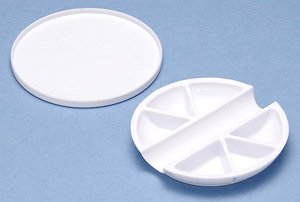 White Paint 6 Squares & Brush Rest Type (Hobby Tool)