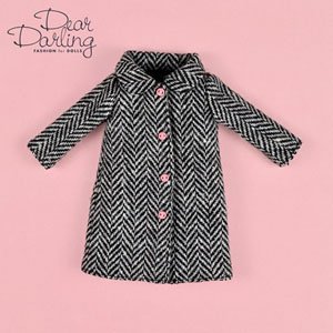 Dear Darling fashion for dolls 22cmドール用 丸衿ツイードコート ブラック (ドール)