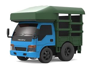 TinyQ Isuzu N Series 1993 Market Truck (Blue/Green) (Choro-Q)