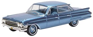 (HO) Cadillac sedan DeVille 1961 Nautilus Blue (Model Train)