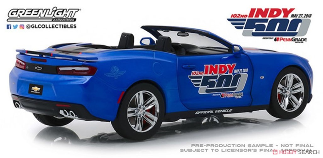 2018 Chevrolet Camaro Convertible 102nd Indy 500 PennGrade Motor Oil 500 Festival Event (Diecast Car) Item picture2
