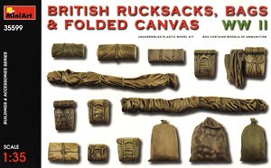 イギリス軍用リュックサック・バッグ・折りたたみ式キャンバス WW2 (プラモデル)