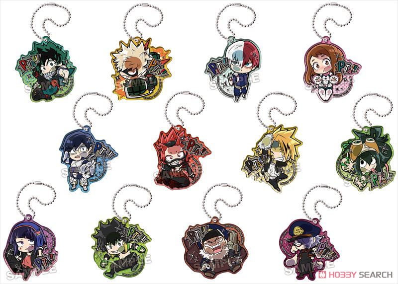Pita! Deformed My Hero Academia Provisional License Battle Acrylic Key Ring (Set of 12) (Anime Toy) Item picture1