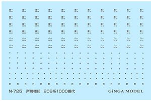 所属標記 209系1000番代用 (Tomix対応/インレタ) (一式入) (鉄道模型)
