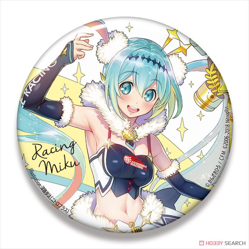 Hatsune Miku Racing Ver. 2018 Big Can Badge Super Sonico Collaboration Ver.1 (Anime Toy) Item picture1