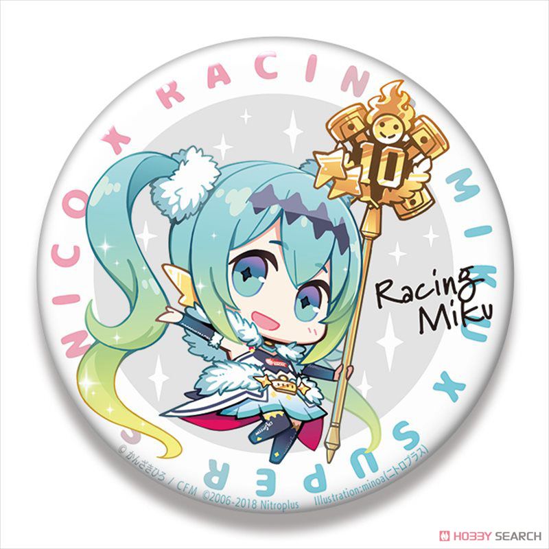 Hatsune Miku Racing Ver. 2018 Big Can Badge Super Sonico Collaboration Ver.3 (Anime Toy) Item picture1