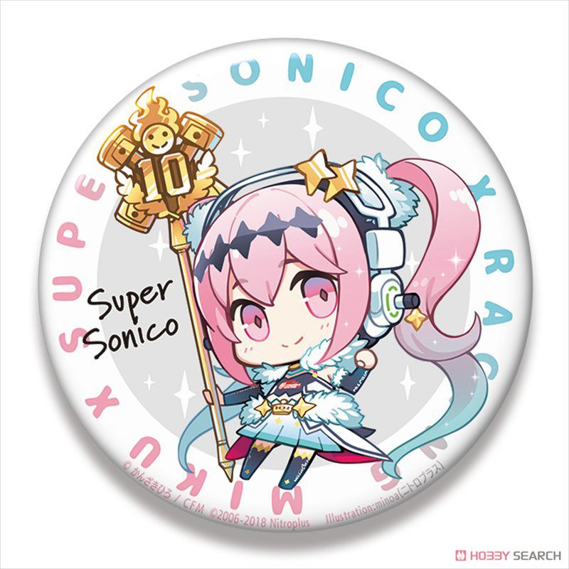 Hatsune Miku Racing Ver. 2018 Big Can Badge Super Sonico Collaboration Ver.4 (Anime Toy) Item picture1