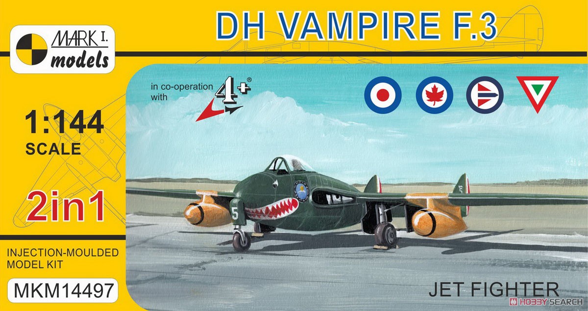D.H.バンパイア F.3 `ジェット戦闘機` (2機入り) (プラモデル) パッケージ1