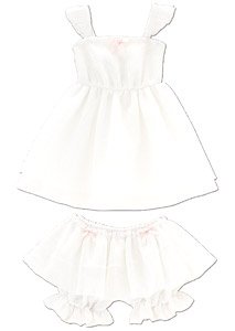 AZO2 Marshmallow Color Babydoll Set (White) (Fashion Doll)