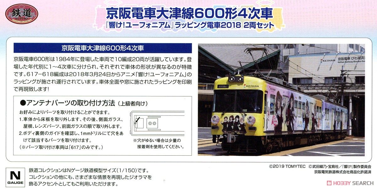 鉄道コレクション 京阪電車大津線 600形 4次車 「響け！ユーフォニアム」 ラッピング電車2018 (2両セット) (鉄道模型) 解説2