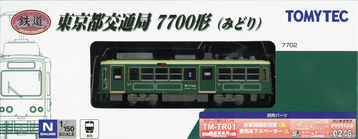 鉄道コレクション 東京都交通局 7700形 (みどり) (鉄道模型) パッケージ1