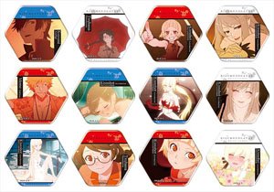 Kizumonogatari Hexagon Can Badge (Set of 12) (Anime Toy)