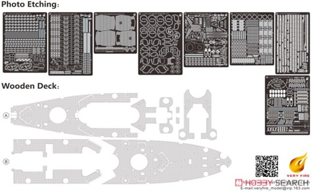 米海軍戦艦 モンタナ (BB-67) 用ディテールアップパーツ (ベリーファイア VFM350913用) (プラモデル) その他の画像2