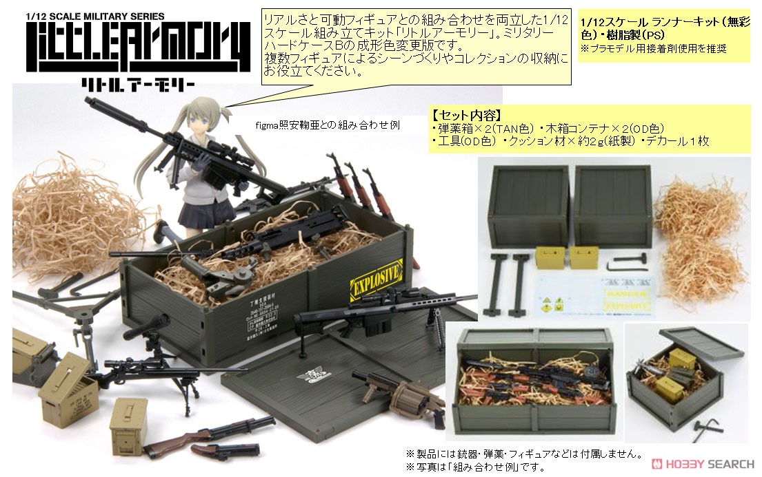 1/12 Little Armory (LD047) ミリタリーハードケースC (プラモデル) その他の画像1