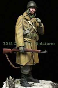 WWII 米 アメリカ陸軍歩兵 外套を羽織るGI 44～45年冬季 (プラモデル)