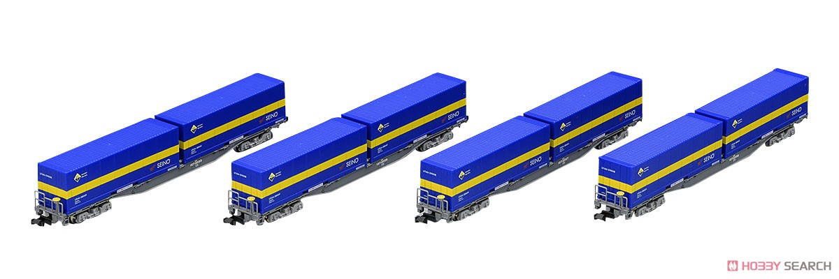 【限定品】 JR コキ107形貨車 (増備型・西濃運輸コンテナ付) セット (4両セット) (鉄道模型) 商品画像1