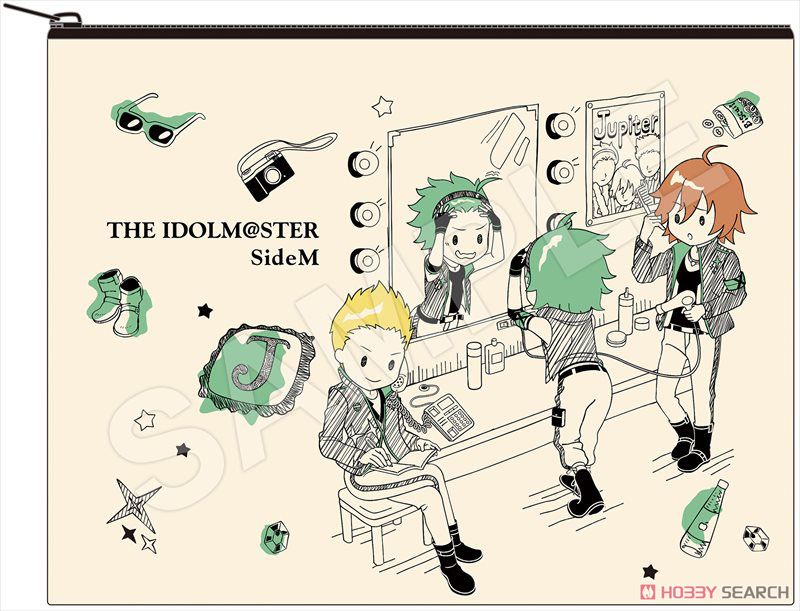 アイドルマスター SideM Design produced by Sanrio コットンポーチ＆缶バッジセット Jupiter (キャラクターグッズ) 商品画像1