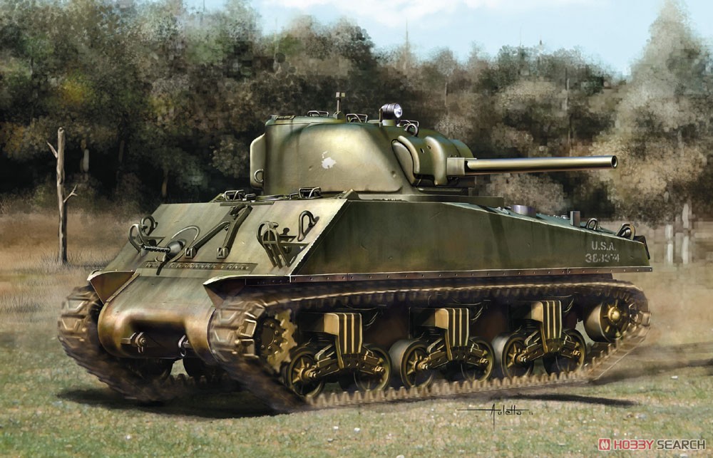 WW.II アメリカ軍 M4A3(75)W ETO シャーマン w/マジックトラック (プラモデル) その他の画像2