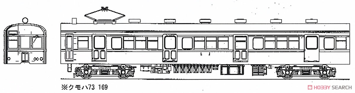 16番(HO) 73形可部線セット 1 (クモハ73169 + クハ79214) (組み立てキット) (鉄道模型) その他の画像1