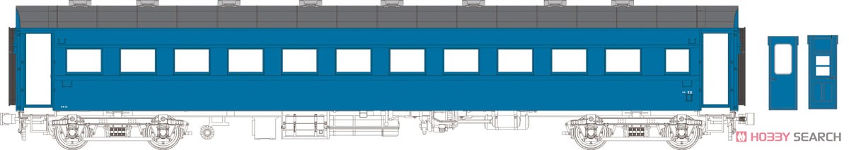 16番(HO) オハ35絞折妻・鋼板屋根・青15号 (塗装済み完成品) (鉄道模型) その他の画像1