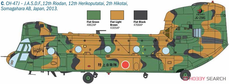 チヌーク HC.2 CH-47F (プラモデル) 塗装3