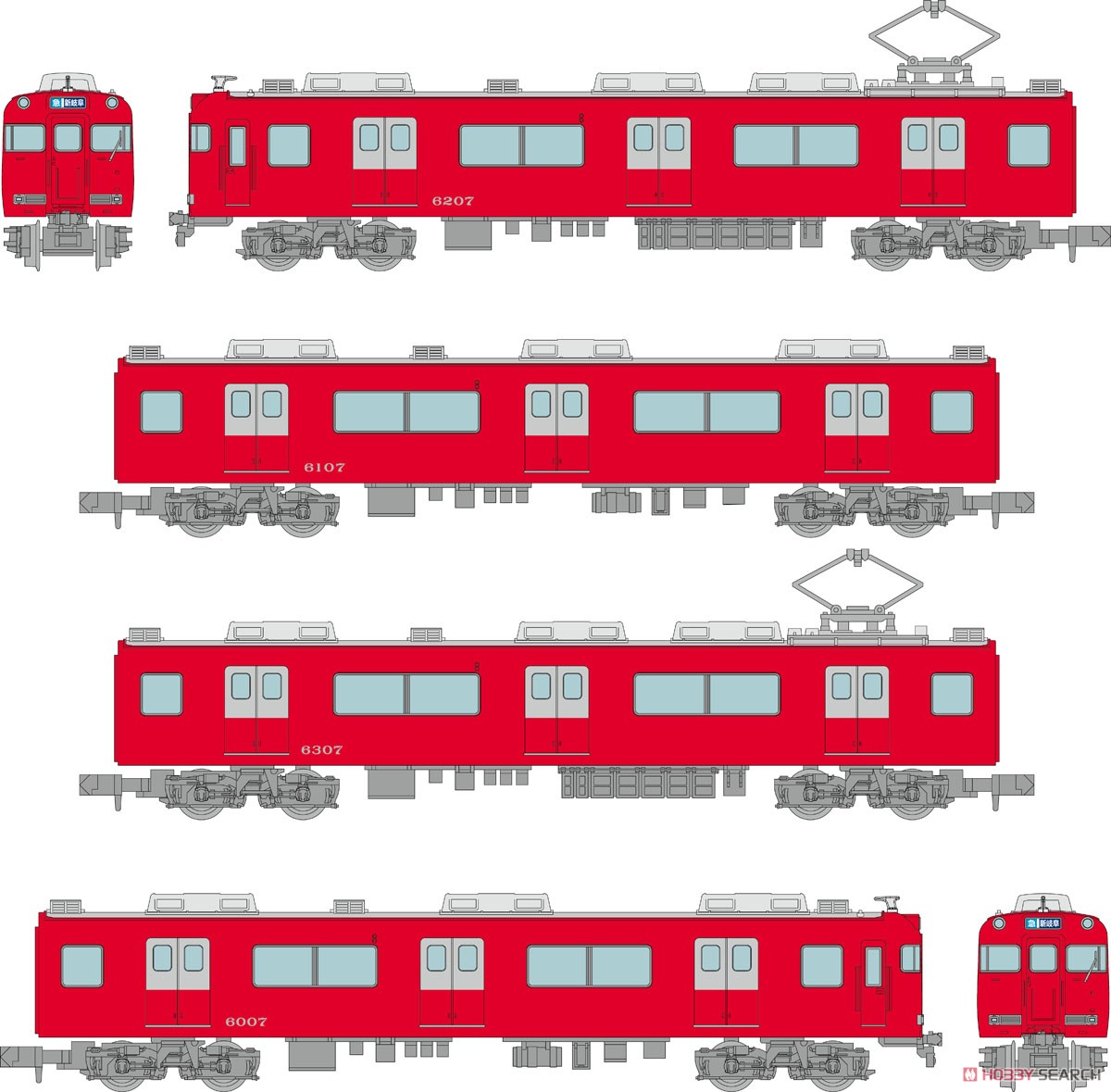 The Railway Collection Nagoya Railway Series 6000 2nd Edition (Gray Door) (4-Car Set) (Model Train) Other picture1