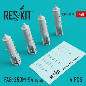 FAB-250M-54 Bomb (4 Pieces) (Plastic model)