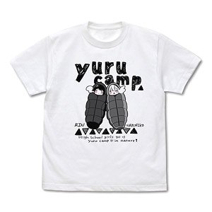 ゆるキャン△ リン＆なでしこシュラフTシャツ WHITE XL (キャラクターグッズ)