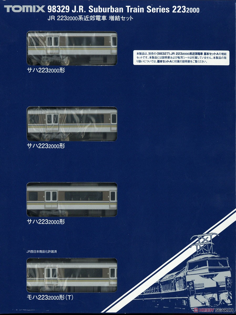 JR 223-2000系 近郊電車 増結セット (増結・4両セット) (鉄道模型) パッケージ1