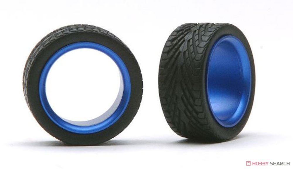 スリーブ 23インチ アルミポリッシュ仕上げ ブルー仕様 タイヤ付4本セット (アクセサリー) 商品画像1