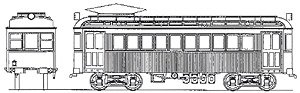 1/80(HO) Meguro Kamata Railway Type DEHA1 Kit (Unassembled Kit) (Model Train)