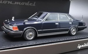 Nissan Cedric (P430) 4Door Hardtop 280E Brougham Deep Blue Metallic ※Wire-Wheel (ミニカー)
