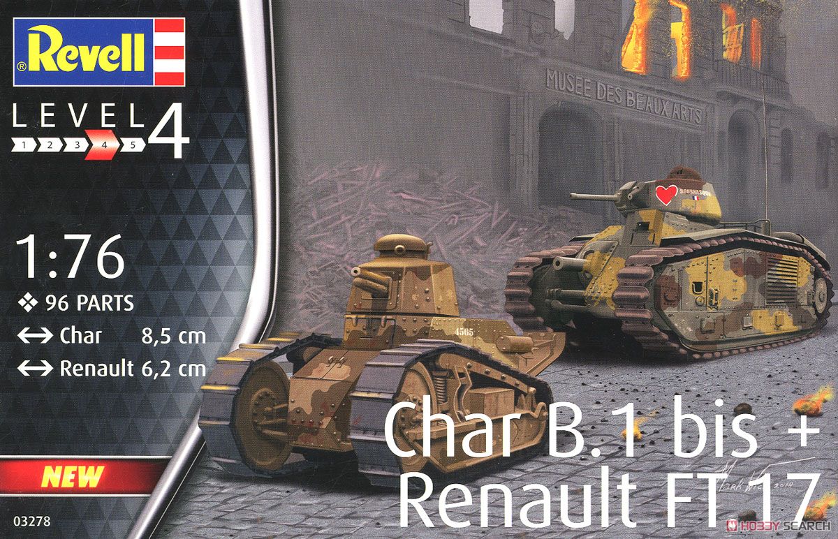 Char B.1 bis & Renault FT.17 (Plastic model) Package2