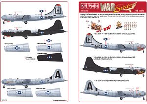 アメリカ陸軍 B-29 `Thumper` & `Sic em!` ノーズアート機 デカール (デカール)