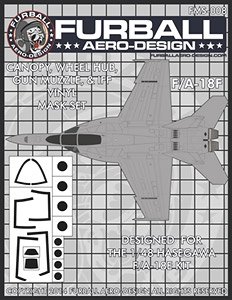 F/A-18F キャノピー,ガンノズル,IFF&ホイールハブ用 マスクセット (デカール)