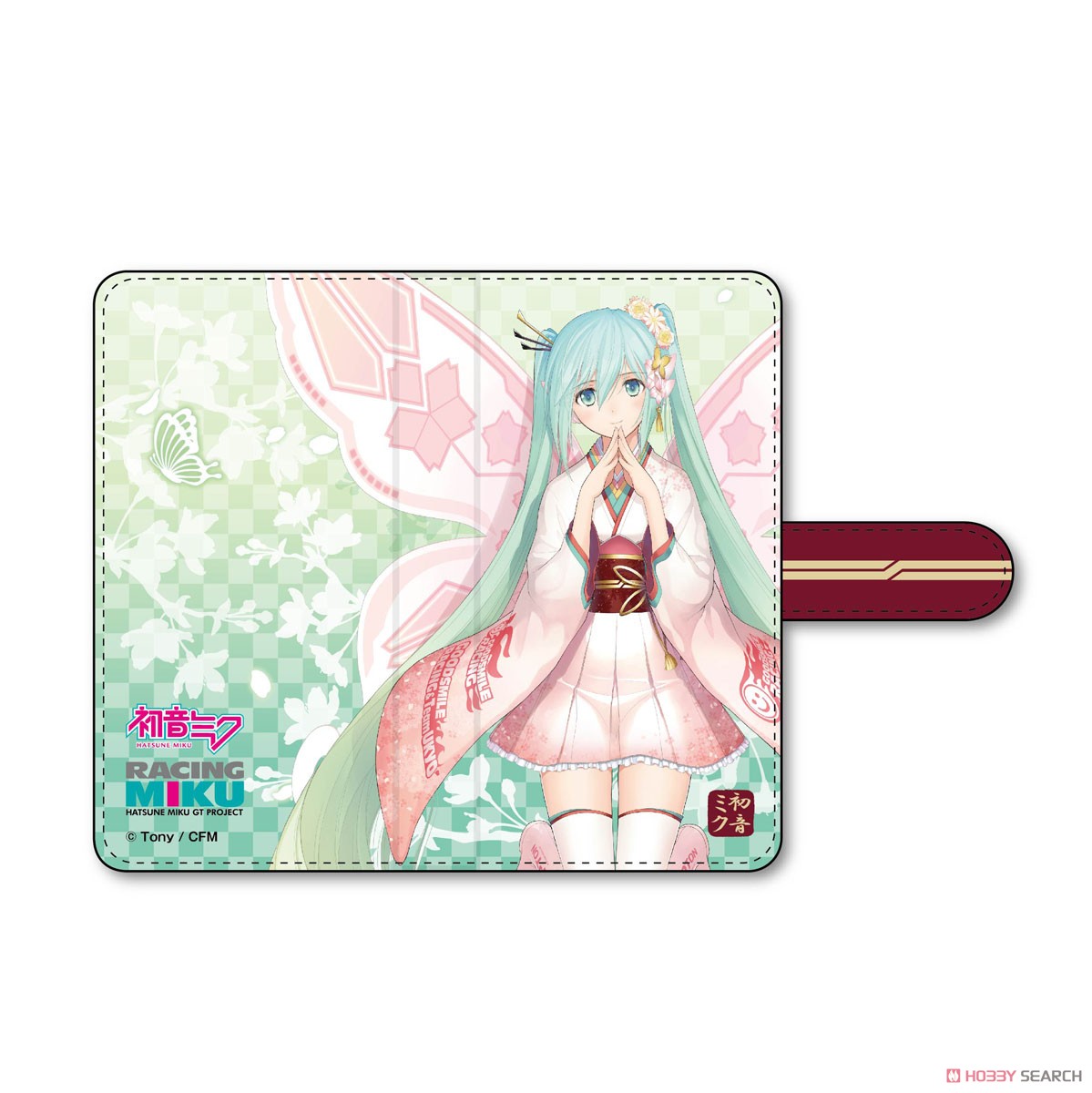 Hatsune Miku GT Project Notebook Type Smartphone Case Hatsune Miku Racing Ver. Tony Haregi Cheer Ver. M (Anime Toy) Item picture1