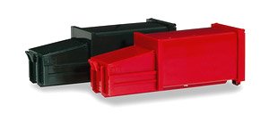 (HO) Accessories 2 Garbage Container, Green & Red (Model Train)
