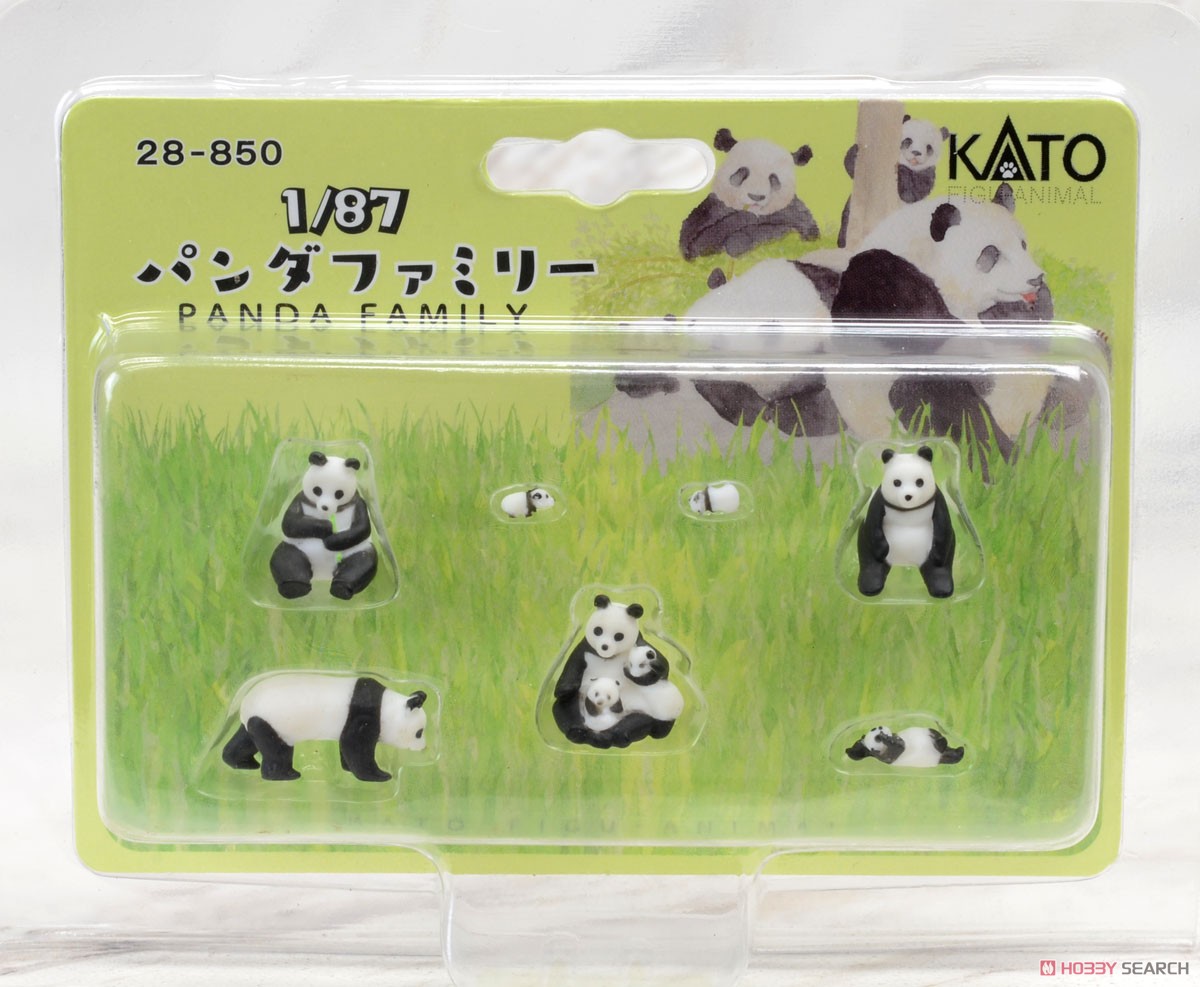 Figuanimal 1/87 Panda Family (7 Pieces) (Model Train) Package2
