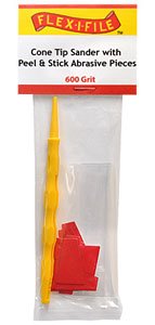 Cone Tip Sander with Peel & Stick Abrasive Pieces #600 (Hobby Tool)