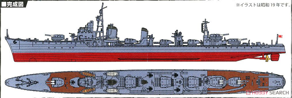 日本海軍駆逐艦 島風 最終時/昭和19年 彩色済み乗組員付き (プラモデル) 塗装1