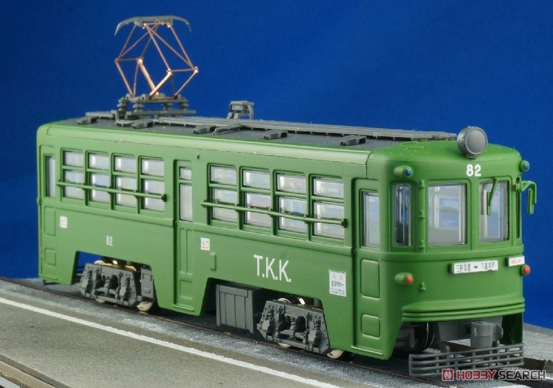 16番(HO) 玉電 80形 塗装済キット2両セット (緑塗装) (2両・組み立てキット) (鉄道模型) 商品画像1