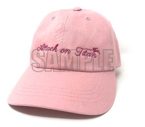 Attack on Titan 1 Point Embroidery Cap Pink (Anime Toy)