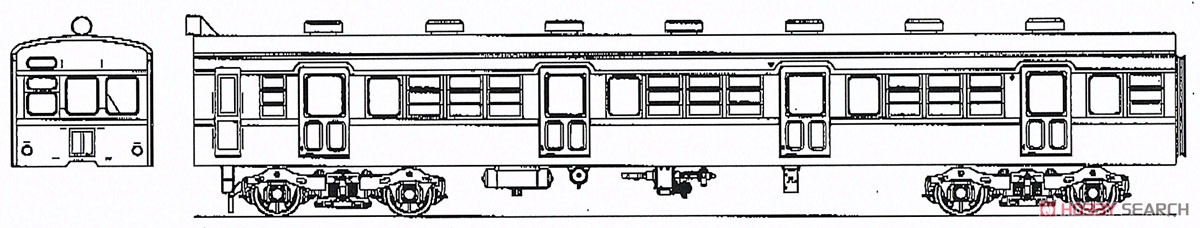 クハ79300番代 (316～348) (偶数) [1953年(昭和28)製造グループ] ボディキット (組み立てキット) (鉄道模型) その他の画像1