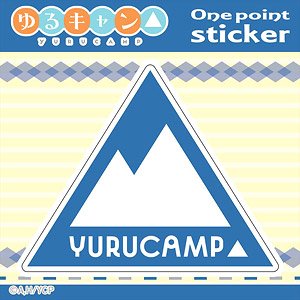 Yurucamp One Point Weatherproof Sticker [Blue] (Anime Toy)