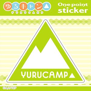 Yurucamp One Point Weatherproof Sticker [Green] (Anime Toy)