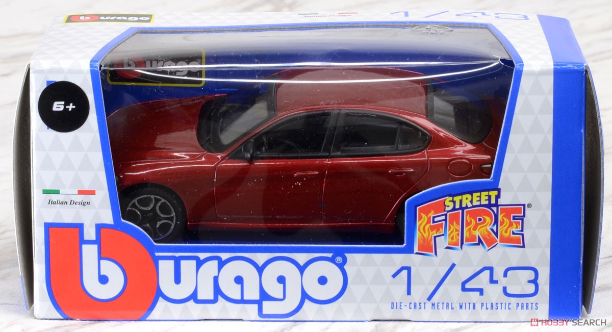 Alfa Romeo Giulia Metallic Red (Diecast Car) Package1