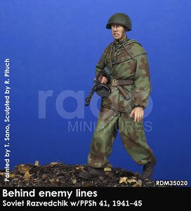 WWII Behind Enemy Lines Soviet Razvedchik w/PPSh 41, 1941-45 (Plastic model)