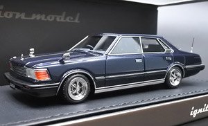 Nissan Gloria (P430) 4Door Hardtop 280E Brougham Deep Blue Metallic (ミニカー)