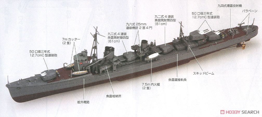 日本海軍陽炎型駆逐艦 陽炎 (プラモデル) 塗装2